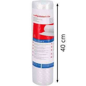 Smartboxpro Luftpolsterfolie 243120312, 2-lagig, Noppen-Ø 8mm, 40cm x 5m