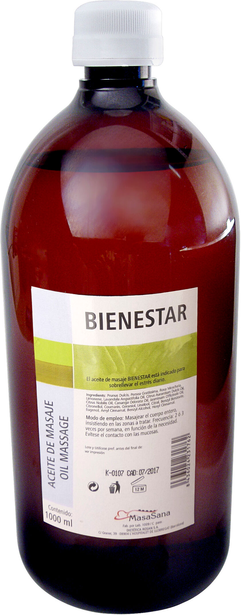 Herdibel Masasana Wellness Massage Oil 1 L
