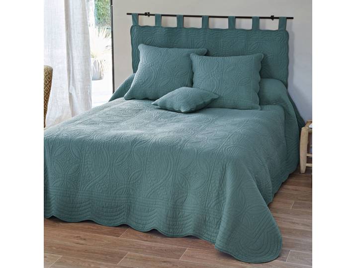 Boutis en coton 370 g/m² bleu canard 230x250cm