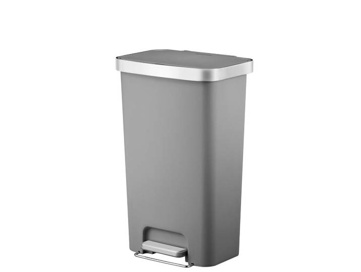 Fackelmann Abfalleimer Seattle, Dunkelgrau, Kunststoff, 45 L, 29.7x65.2x40.9 cm, Küchen, Küchenausstattung, Mülleimer