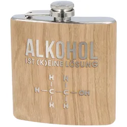 Spruchreif Flachmann Alkohol ist (k)eine Lösung 0,17l - natur