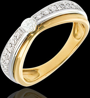 Edenly SolitÃ¤r Diamantring Maharajah in Weiss- und Gelbgold - 0.25 Karat - 23