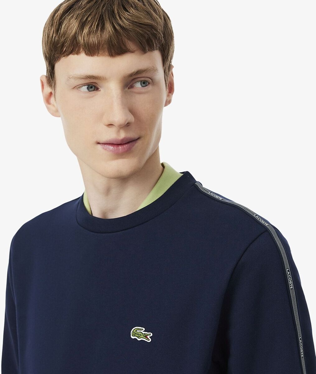 LACOSTE Sweatshirt en molleton avec bande rayée
