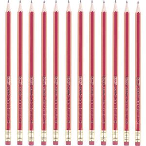 Herlitz Bleistift Scolair, Härte HB, mit Radiergummi, 24 Stück