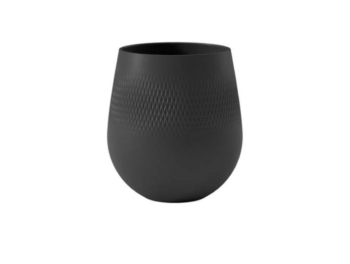 Villeroy & Boch - Manufacture Collier Vase Carré Groß Schwarz, Home Decor