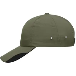 Basecap "MB6203" 6-Panel-Polyamid - olive/black