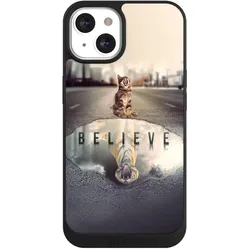Nivocase Handyhülle für Apple iPhone 13 Hülle NIVOpure Case Schwarz Motivation Tiere Tiger (Apple iPhone 13), Smartphone Hülle, Schwarz