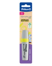 Pelikan Textmarker 490 eco 1 Stücke Gelb Meißel Recycelbarer Kunststoff Fett/Fein/Mittel 1 mm auf Blister Neon-Gelb (823401)