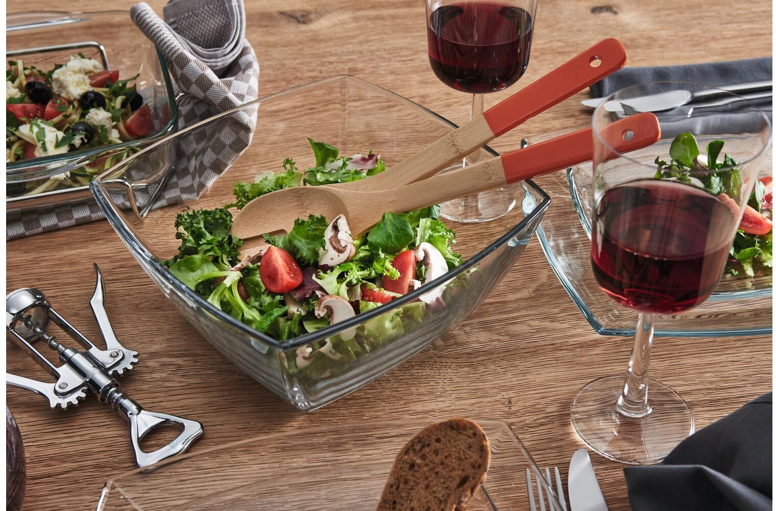Schale MONTANA-GLAS "CARRE 24 cm", transparent, Schüsseln, Schale transparent Einheitsgröße