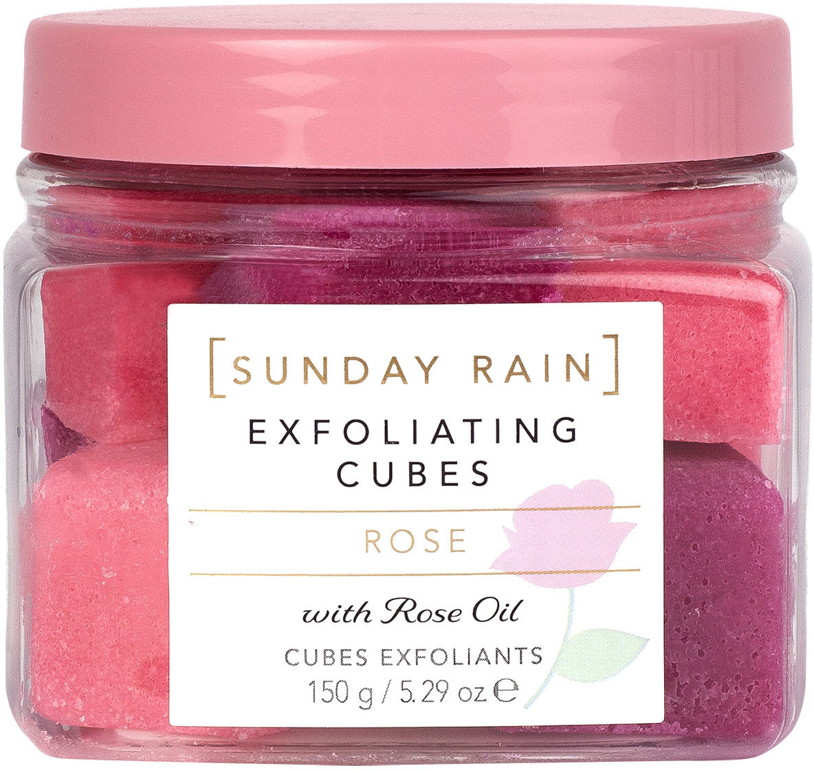 SUNDAY RAIN Rose Exfoliating Cubes 150g