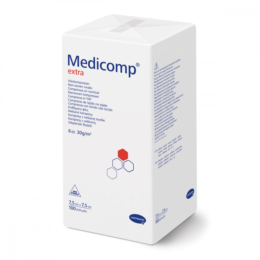 PAUL HARTMANN AG Medicomp Extra Kompressen 7,5x7,5 cm unsteril 04783921