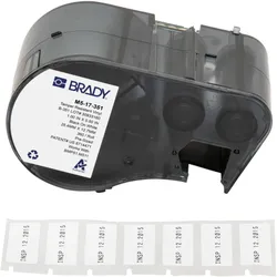 Brady, Etikettenrolle, M5-17-351, Vinyl, Weiss, matt, fälschungssicher, 25.40 x 12.70 mm (360 E.)