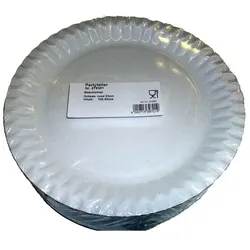 Pappteller rund weiß 23 cm Frischfaser 100 Stück