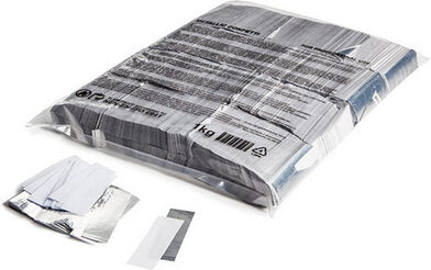 Magic FX Slow Confetti 55x17mm Wh + Si Weiß und Silber