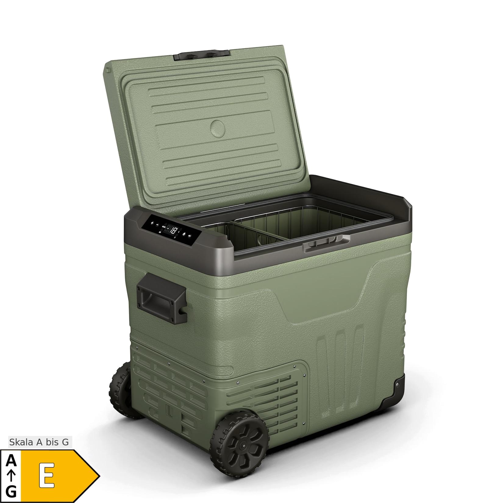 PolarForce 50L Kompressor-Kühlbox LCD-Panel Beleuchtung Off-Road Batterieschutz 12V/230V Grün 50 Liter