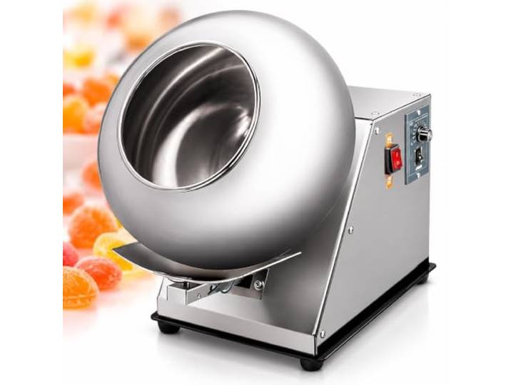 Automatische Tablettenbeschichtungsmaschine 1–4 Kg Charge, 0–120 U/min Einstellbar, Mit Edelstahltopf, For Kleine Lebensmittelwerkstätten