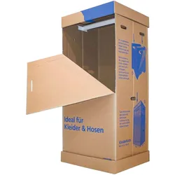 VEPATIM Kleiderkiste mit Stange für Umzug und Lagerung 1350x600x515mm