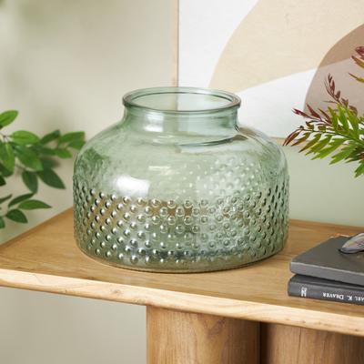 ARCILLA ELEMENTAL Green Glass Spotted Decorative Vase