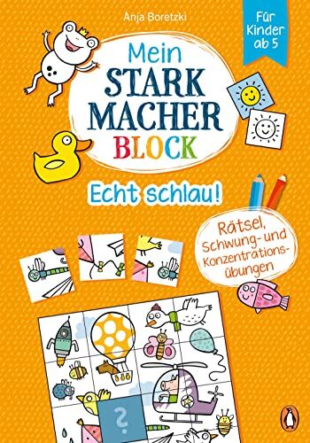 Anja Boretzki - Mein Starkmacher-Block - Echt schlau!: Rätsel, Schwung- und Konzentrationsübungen für Kinder ab 5 (Die Mein-Starkmacher-Block-Reihe, Band 3) - Preis vom 15.10.2026 23:06:25 h