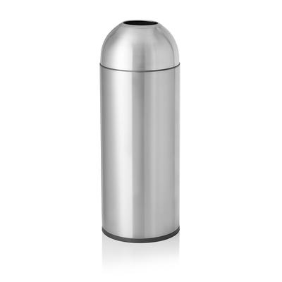 WAS Germany Abfalleimer, Ø 30 cm, Höhe 81 cm, silver, Chromnickelstahl/Kunststoff