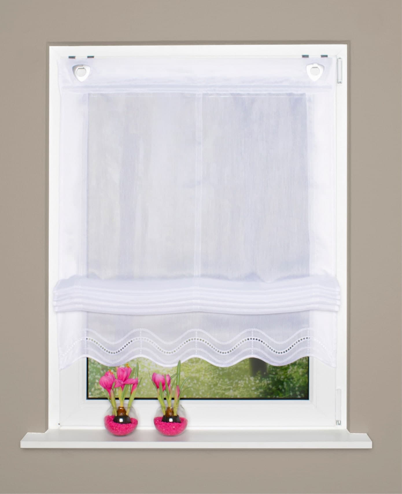 Raffrollo HEINE HOME Gr. 2, weiß, B:60cm H:140cm, Raffrollos
