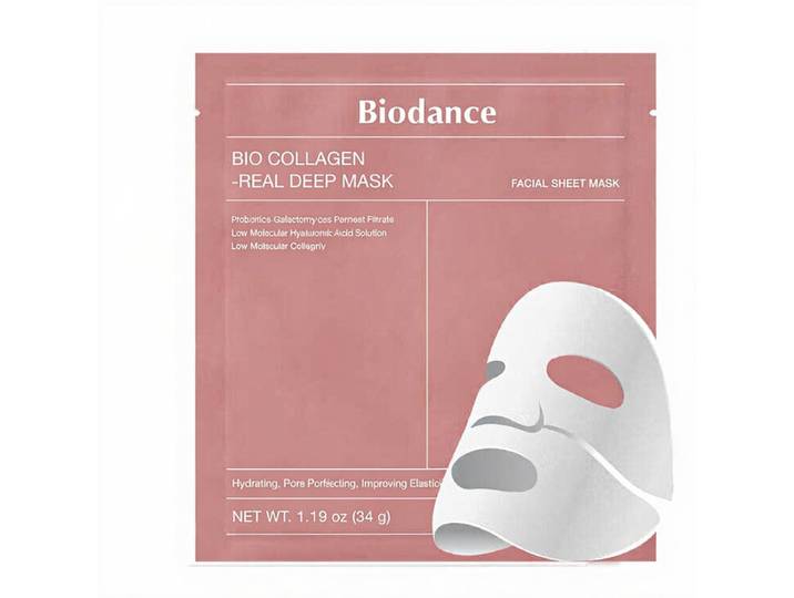 Biodance Bio Collageen Real Diepe Gezichtsmasker 34 g x 4 stuks Roze