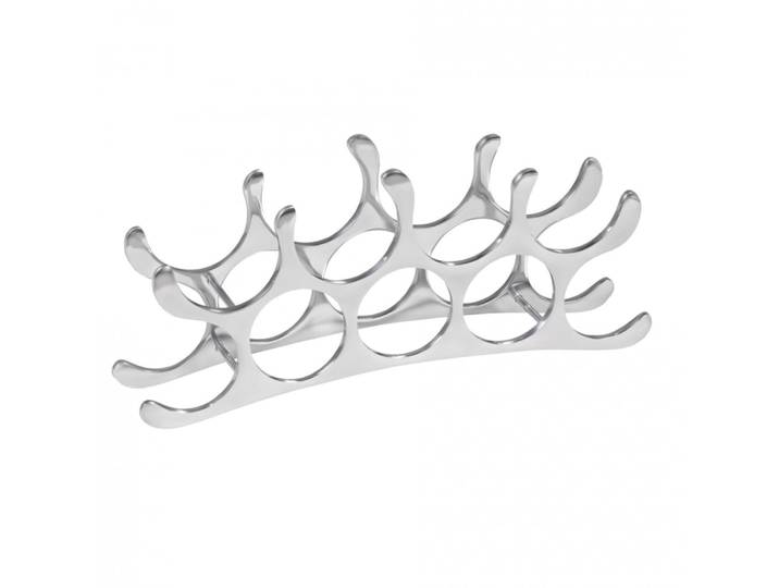 Range-bouteilles pour 9 bouteilles en aluminium, argenté