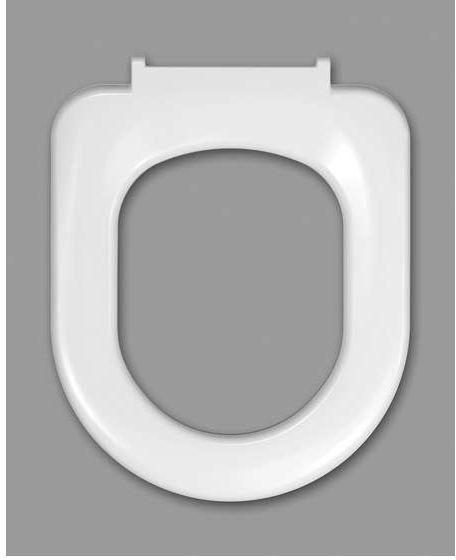 Haro WC-Sitz Stream 520749 weiss, ohne Deckel, Edelstahl Scharniere