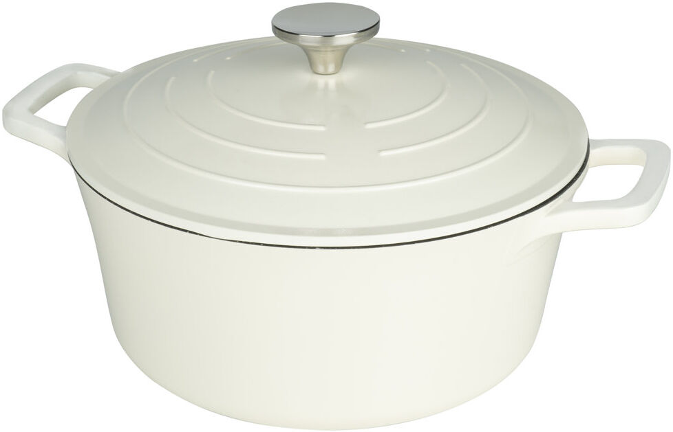 Grunwerg Commichef Non-Stick Cast Aluminum Round Dutch Oven Cream 5l