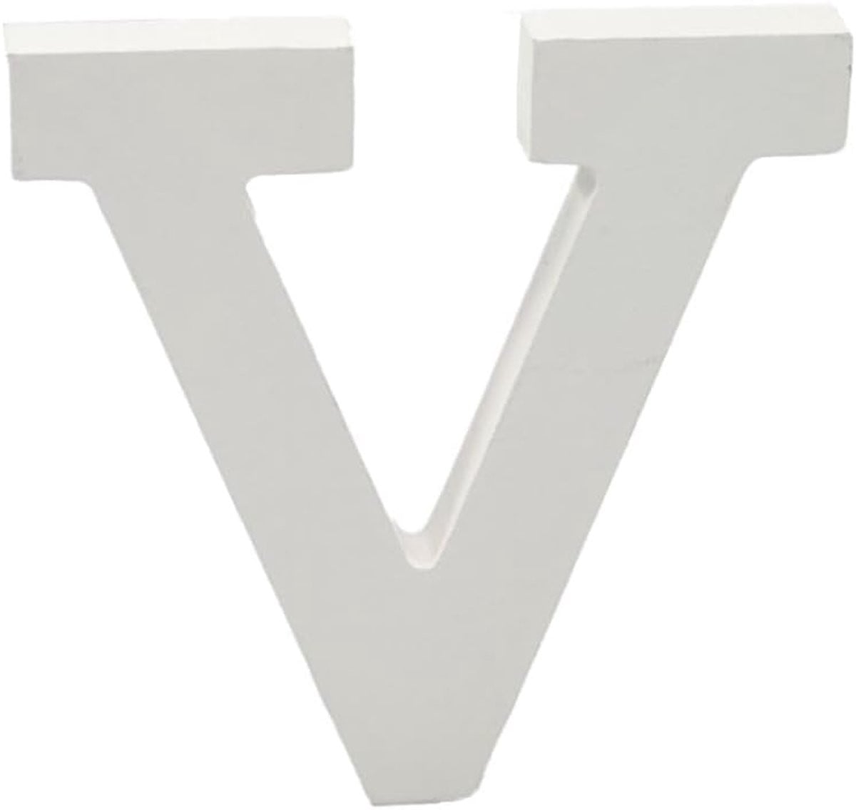 Decoratieve houten letter wit - 15 cm hoog
