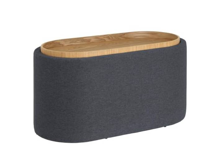 DRW Arcon Sitzsack aus Stoff und MDF in Grau