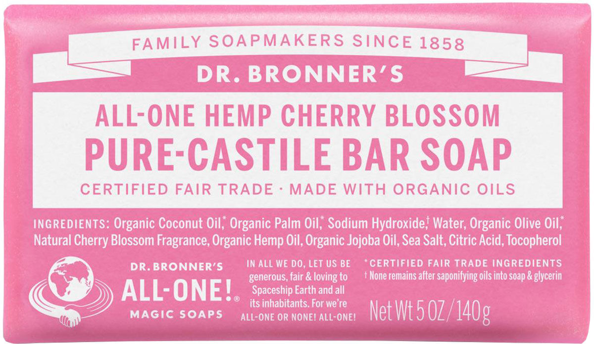 DR. BRONNERS Cherry Blossom Pure Castile Soap Bar 140g