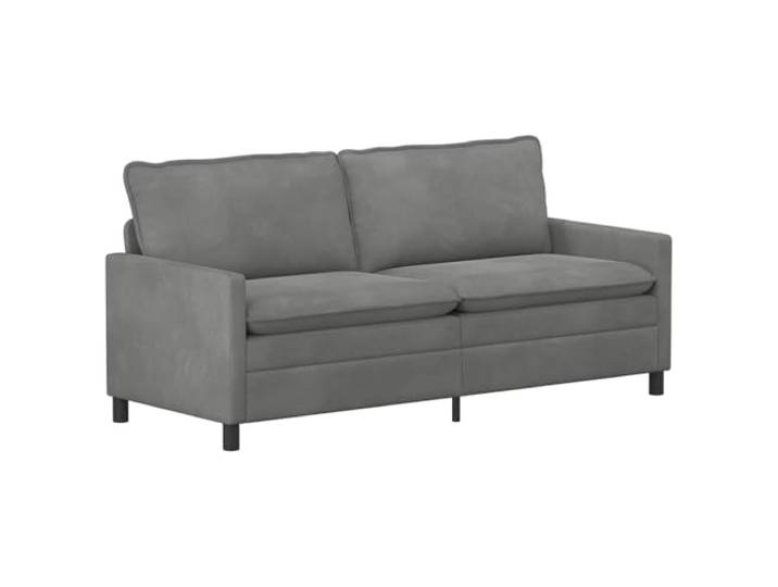 KTHLBRH Sofa-Set, 2-teilig, dunkelgrau, Samt Robustes Metallgestell, doppellagige Kissen, modernes Design für Wohnzimmer