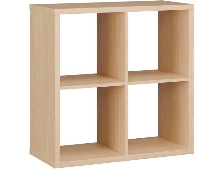 Standregal FORTE Mauro , beige (eiche), B:72,7cm H:72,8cm T:32,9cm, Holzwerkstoff, Regale, Standregal, Fachgrösse 33x33cm, 4 Fächer
