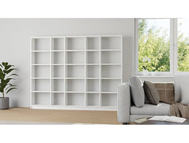 Raumtrenner-Regal MDF Beschichtet MDF Weiß matt
