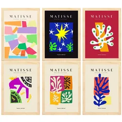 POSTER Set Mit 6 Illustrationen Von Henri Matisse Einladend A3 Rahmen Aus Hellem Holz