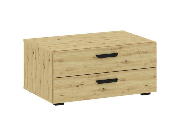 Carryhome Schubladenbox, Eiche Artisan, 2 Schublade(n),2 Schublade(n) Schubladen, 74x35x51.6 cm, Ordnen & Aufbewahren, Dekoboxen & Aufbewahrungsboxen, Schubladenboxen