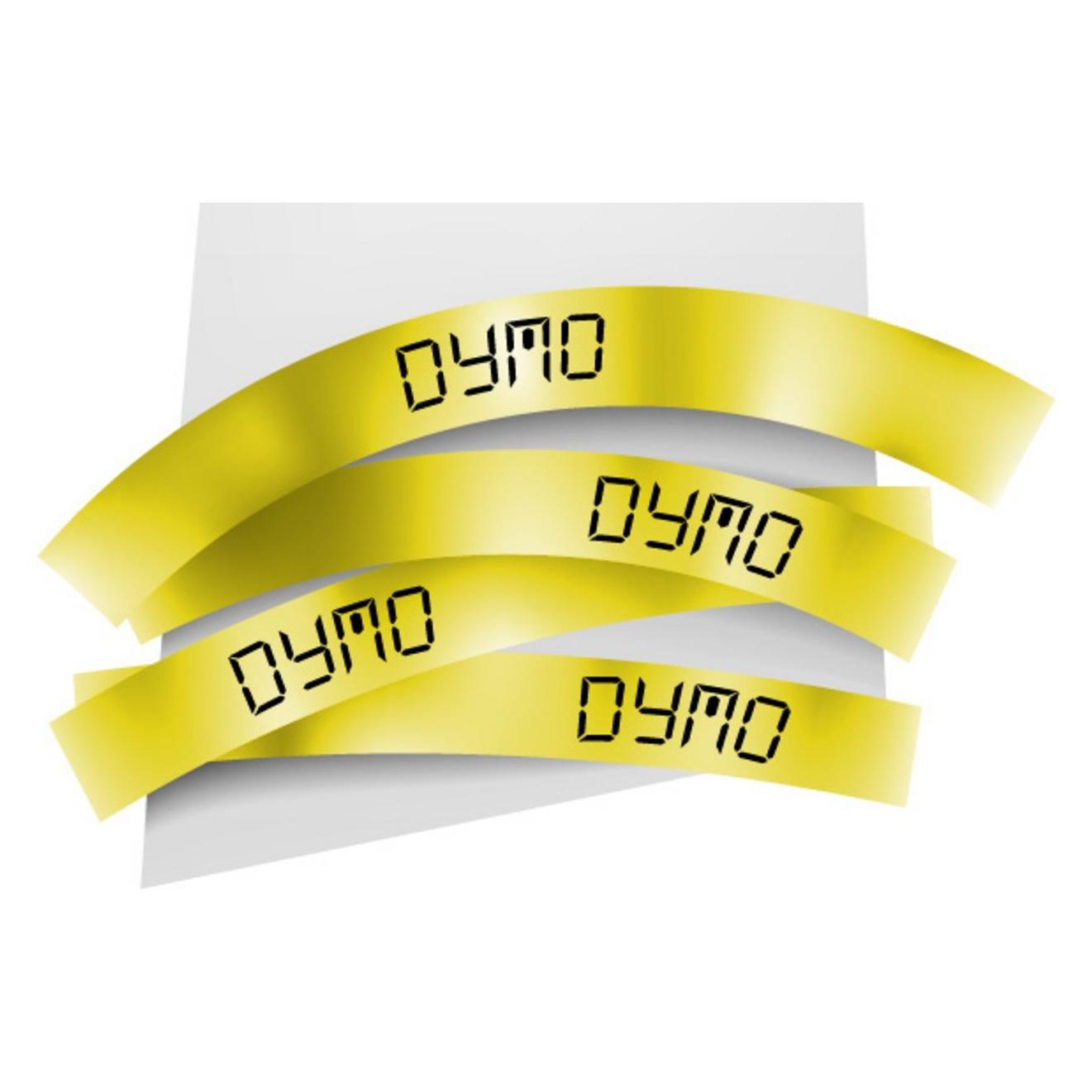 Dymo Heissschrumpfschlauch ID1 12mm gelb (1.20 cm, Schwarz, Gelb) (18056)