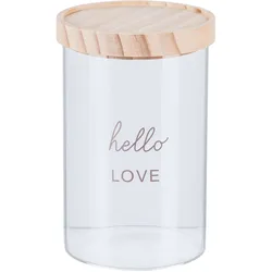 Vorratsdose HELLO (DH 11x16,50 cm) - transparent - DH 11x16,50 cm