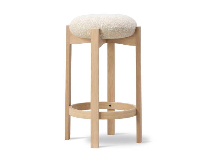 Fredericia Furniture Pioneer Hocker hoch Zero 0001-lackierte Eiche