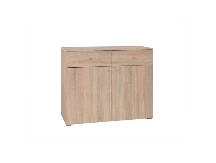 Commode MAXIM coloris chêne clair – 2 portes et 2 tiroirs