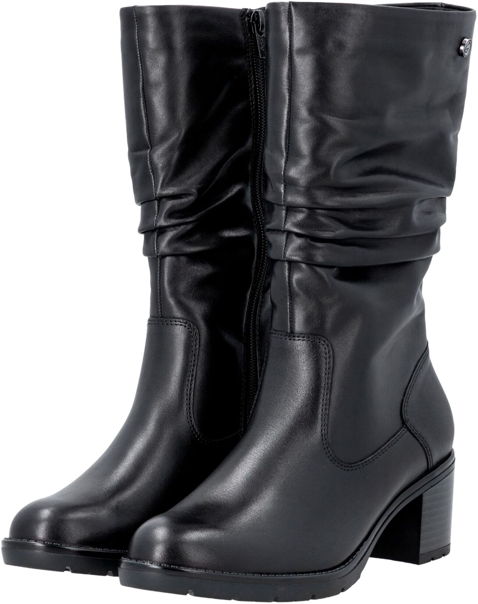 Stiefel REMONTE "Remonte Stiefel Leder", Damen, Gr. 43, schwarz, Leder, Schuhe Stiefel