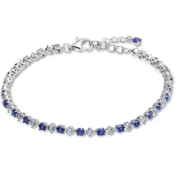 Tchibo - 925 Silber Armband Tennis »Royal Blue/White« - silber