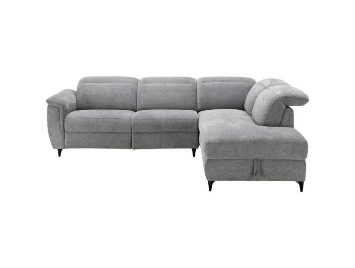 Xora Ecksofa, Grau, Metall, 4-Sitzer, L-Form, Ottomane rechts, 266x220 cm, USB-Anschluss, USB-C-Anschluss, Wohnzimmer, Sofas & Couches, Wohnlandschaften, Ecksofas