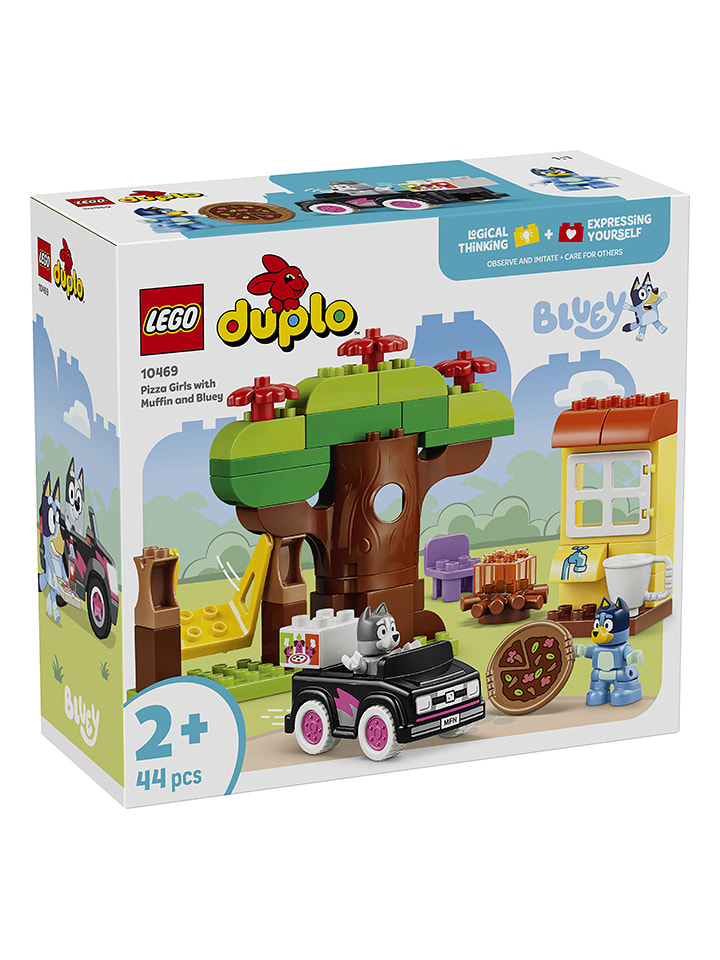 LEGO® DUPLO®: Bluey Pizza-Schwestern mit Muffin und Bluey - ab 2 Jahren - onesize