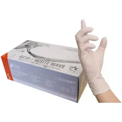 NITRAS WHITE WAVE, Einmalhandschuhe aus Nitril, weiß L  1000 Stück