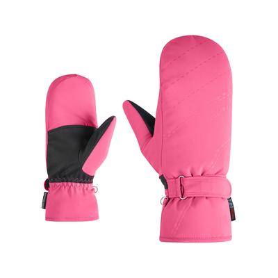 Fäustlinge ZIENER "KEVI-Z PR MITTEN glove", Damen, Gr. 6, rosa (pop pink), Polyester, Handschuhe Fäustlinge