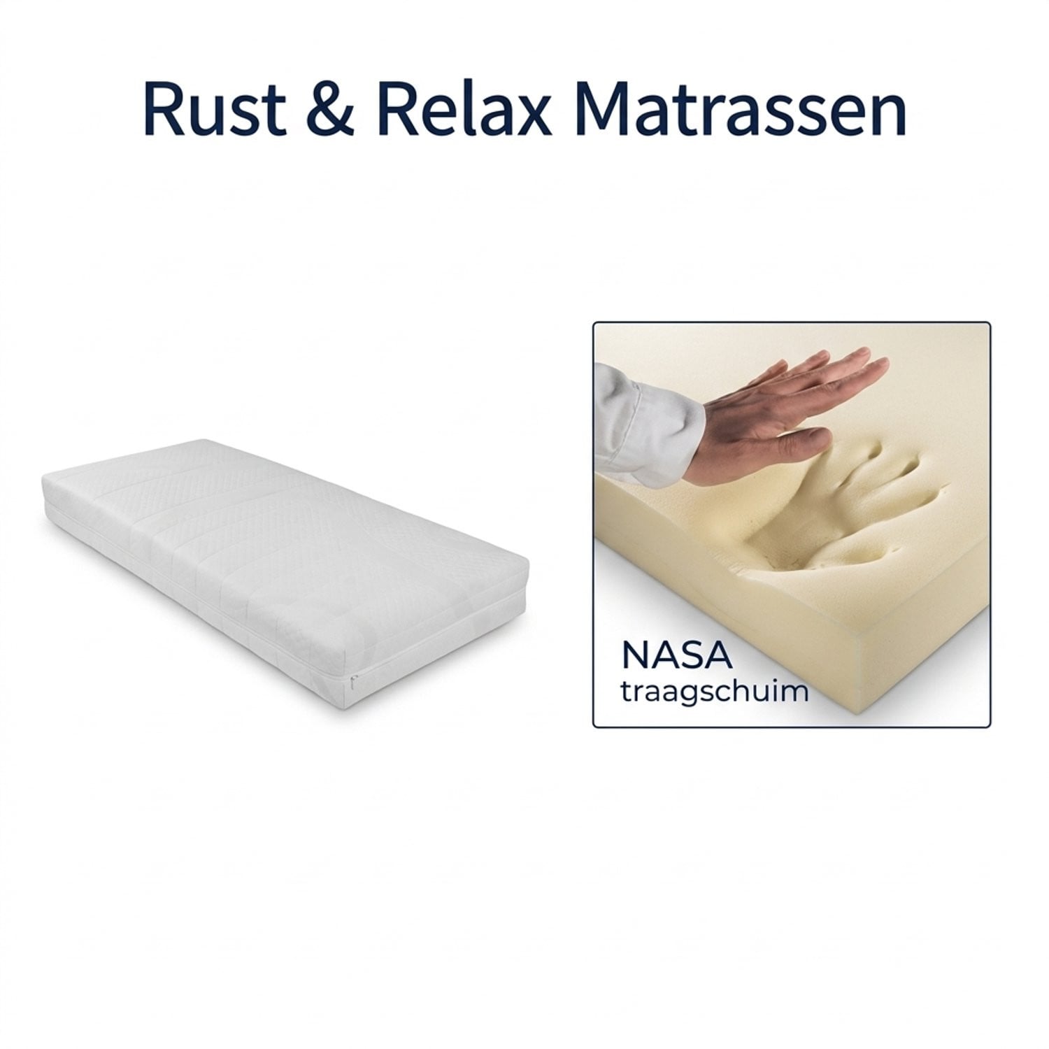 Nasa traagschuim matras voor volwassenen 140x200 cm