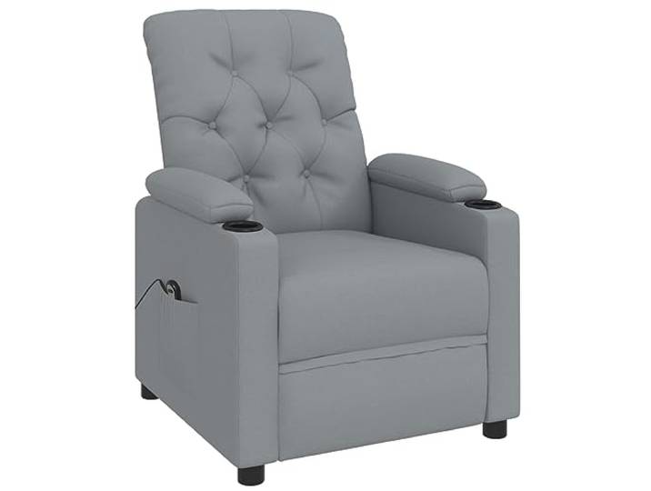 vidaXL Relaxsessel Elektrisch Hellgrau Stoff