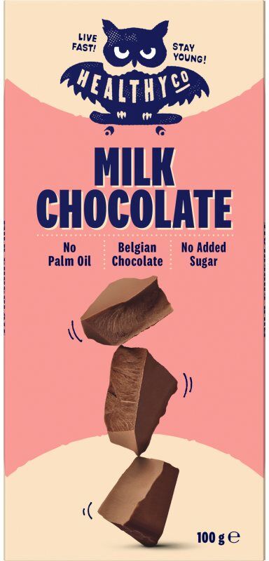 HealthyCo Milk Chocolate chocolat au lait sans sucre ajouté 100 g